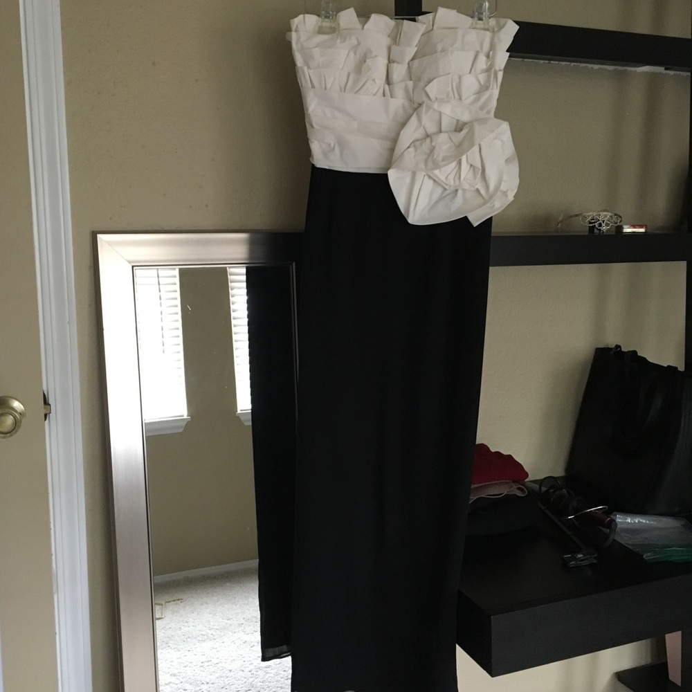 Black and white prom dress